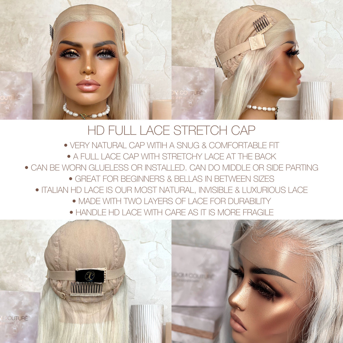 MOROCCO | HD FULL LACE STRETCH CAP | CUSTOM MADE