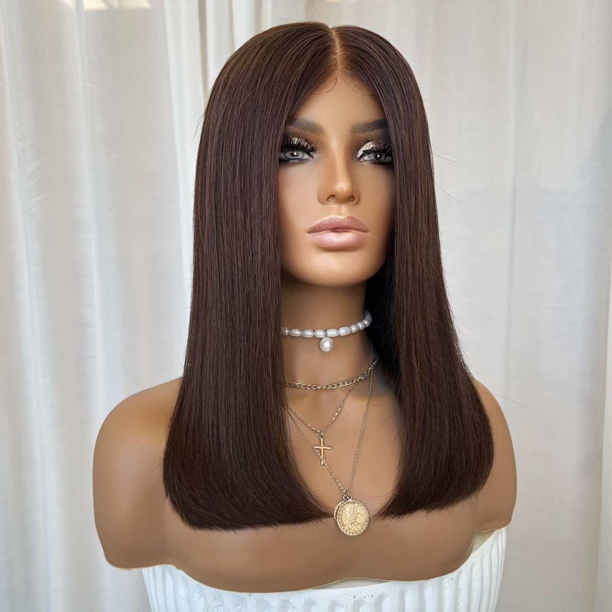 KING KYLIE DARK BROWN | HD FULL LACE STRETCH CAP