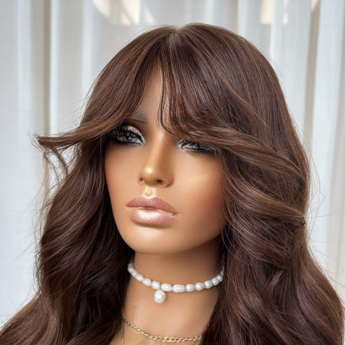KING KYLIE DARK BROWN | HD FULL LACE STRETCH CAP
