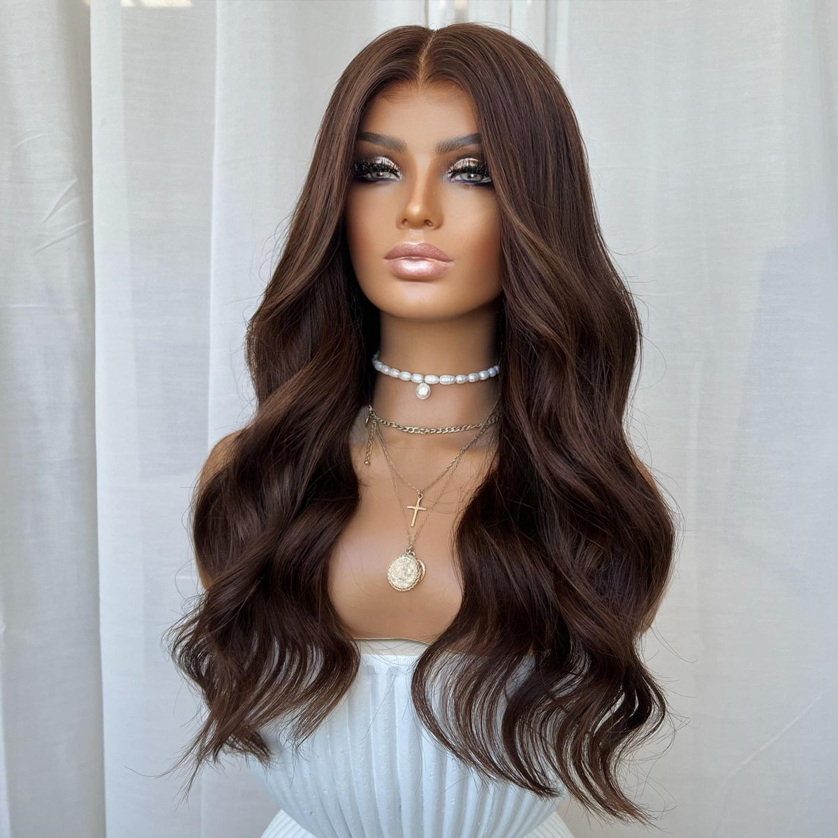 KING KYLIE DARK BROWN | HD FULL LACE STRETCH CAP