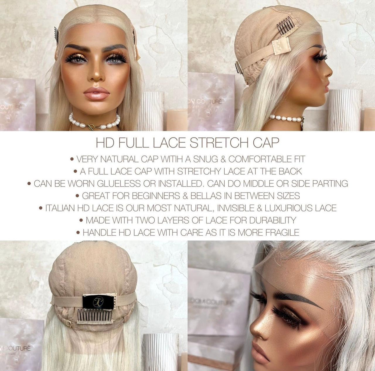 YEEZY | HD FULL LACE STRETCH CAP | DOUBLE DRAWN