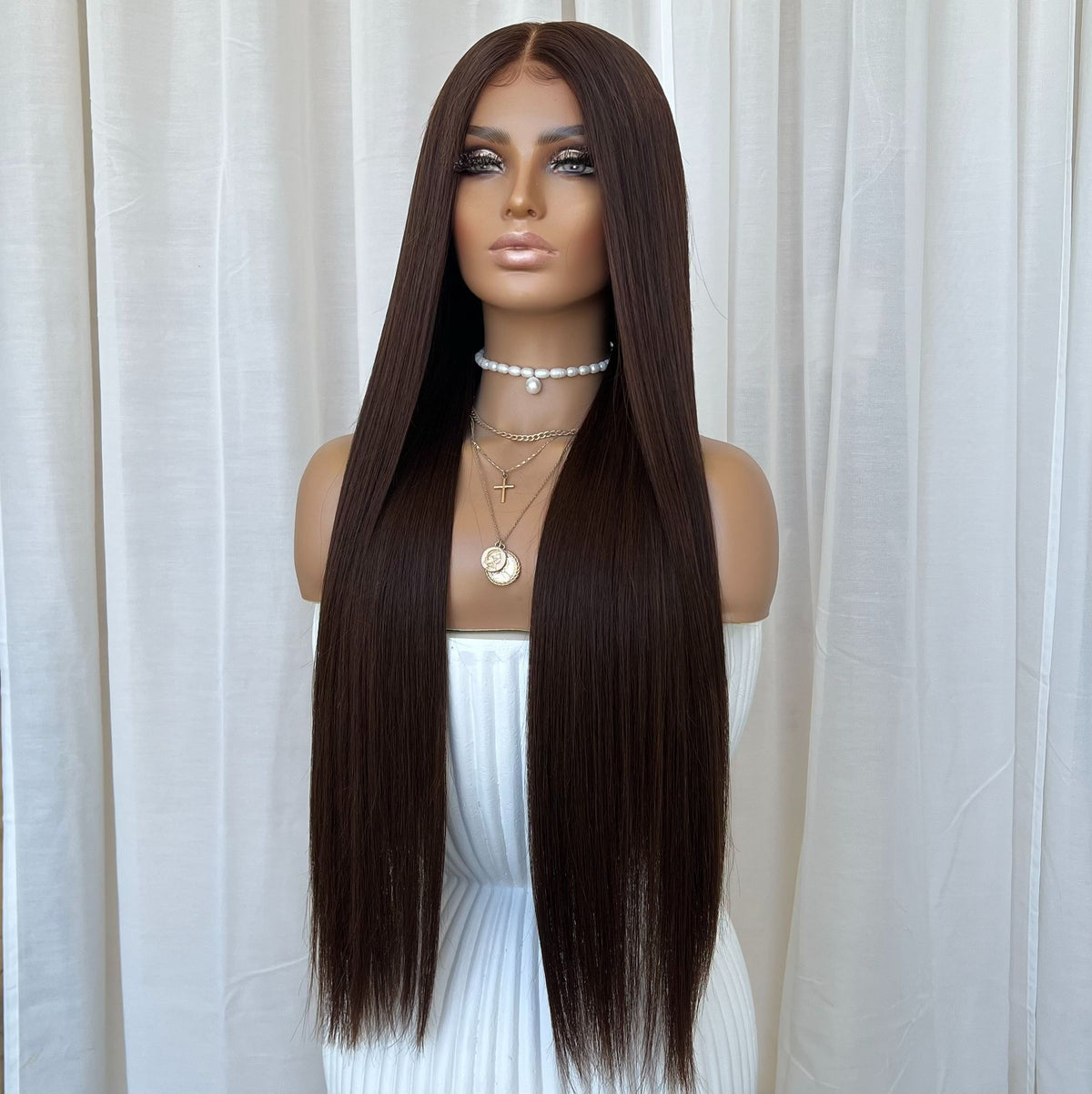 KING KYLIE DARK BROWN | HD FULL LACE STRETCH CAP