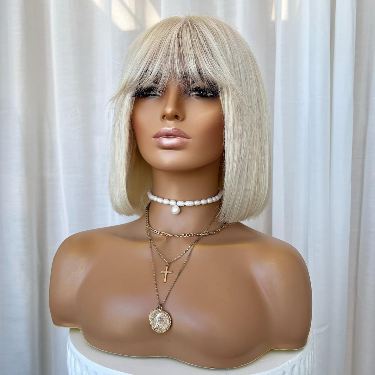 AALIYAH BOB PLATINUM | FULL LACE STRETCH CAP