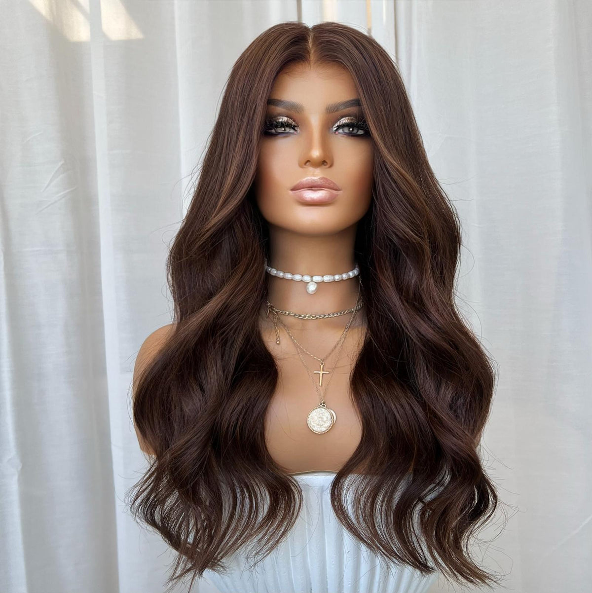 KING KYLIE DARK BROWN | HD FULL LACE STRETCH CAP