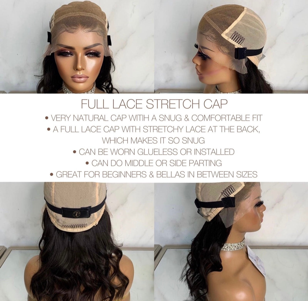 MINAJ BOB | FULL LACE STRETCH CAP