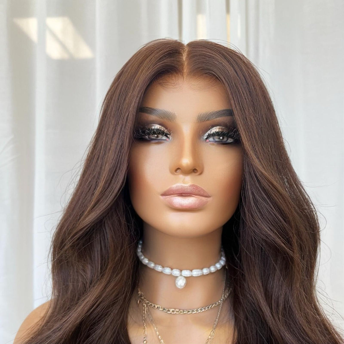 KING KYLIE DARK BROWN | HD FULL LACE STRETCH CAP