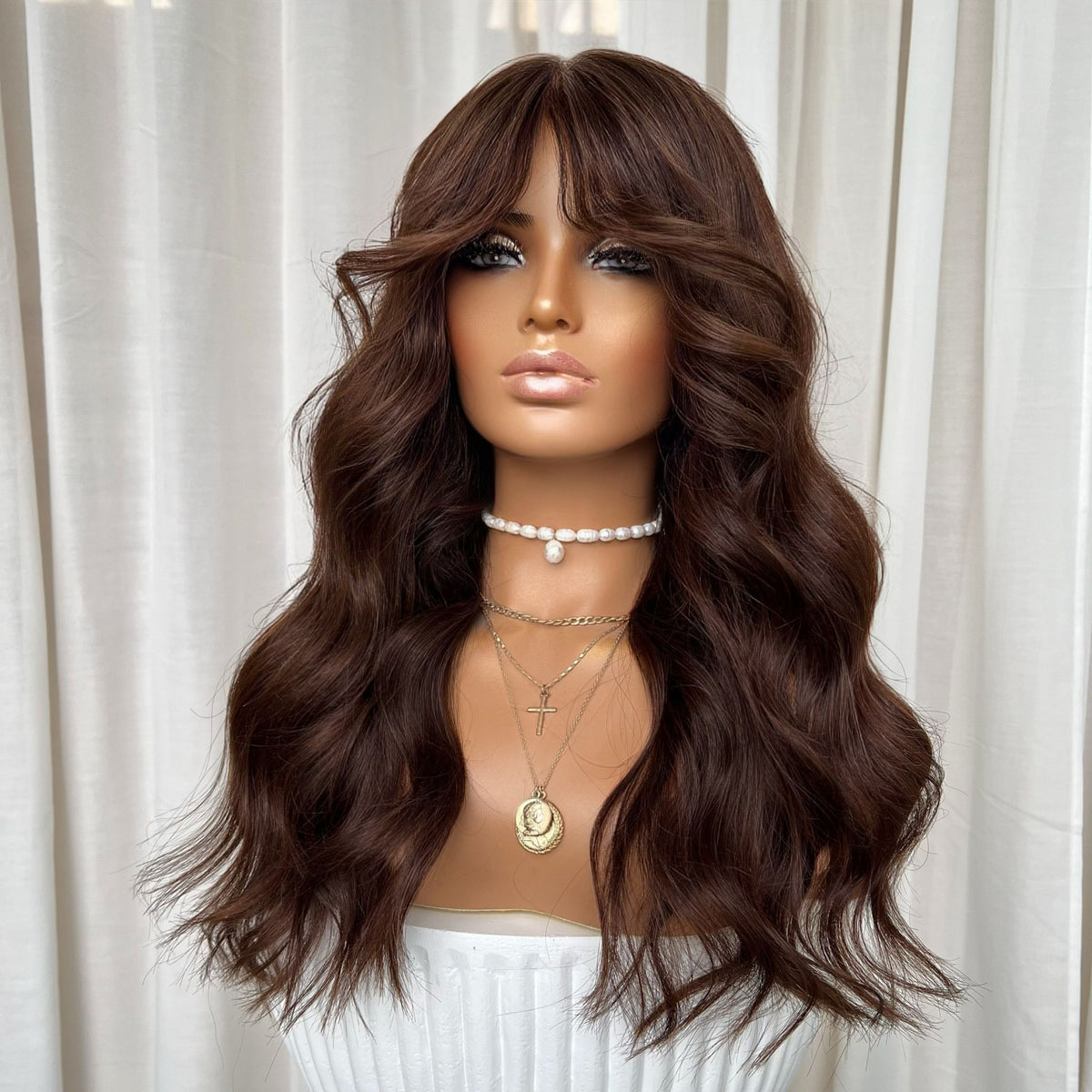 KING KYLIE DARK BROWN | HD FULL LACE STRETCH CAP