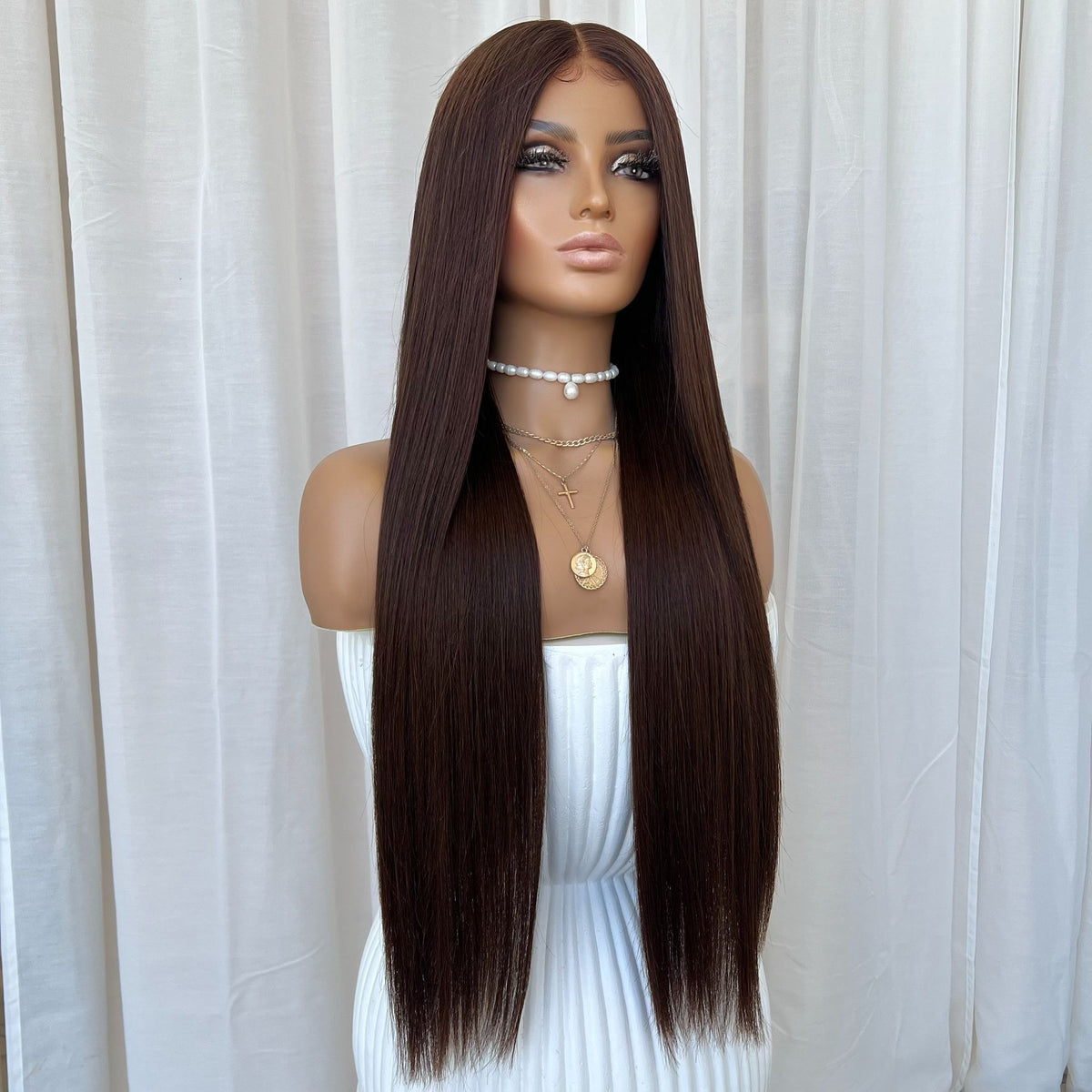 KING KYLIE DARK BROWN | HD FULL LACE STRETCH CAP