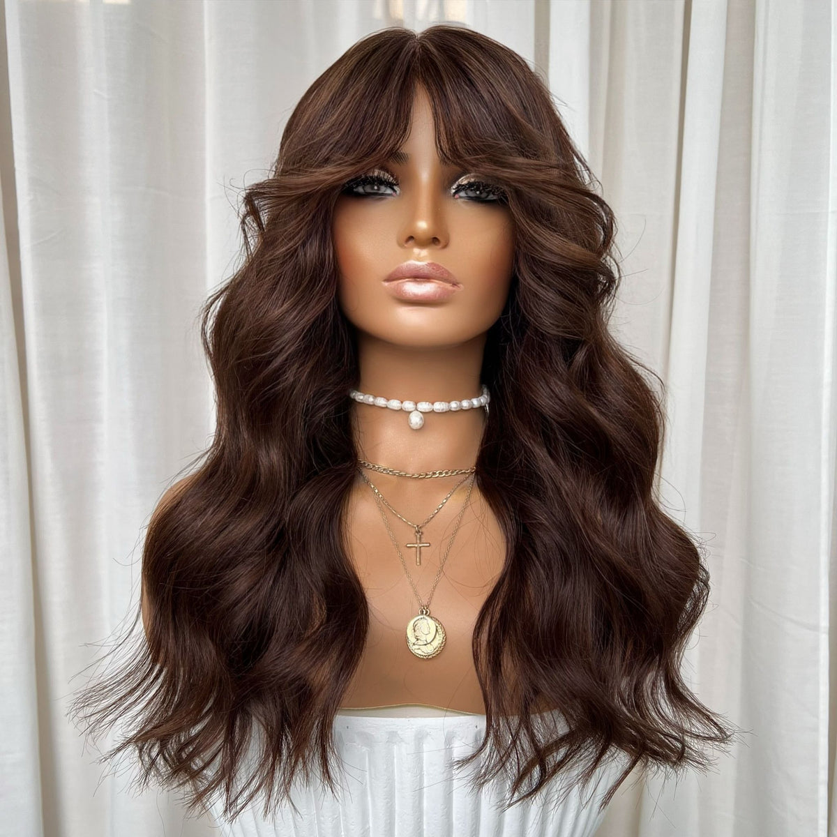 KING KYLIE DARK BROWN | HD FULL LACE STRETCH CAP