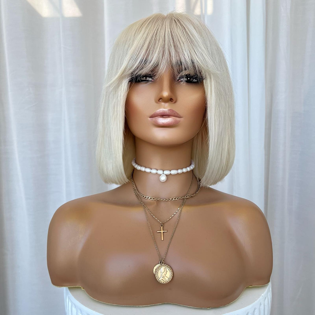 AALIYAH BOB PLATINUM | FULL LACE STRETCH CAP