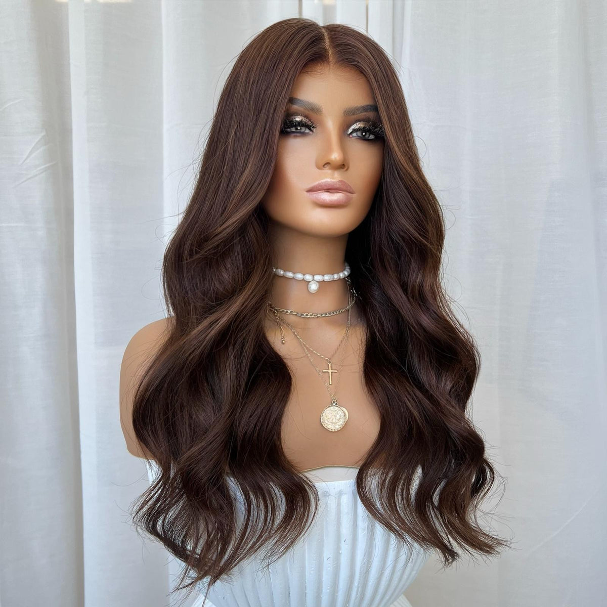 KING KYLIE DARK BROWN | HD FULL LACE STRETCH CAP