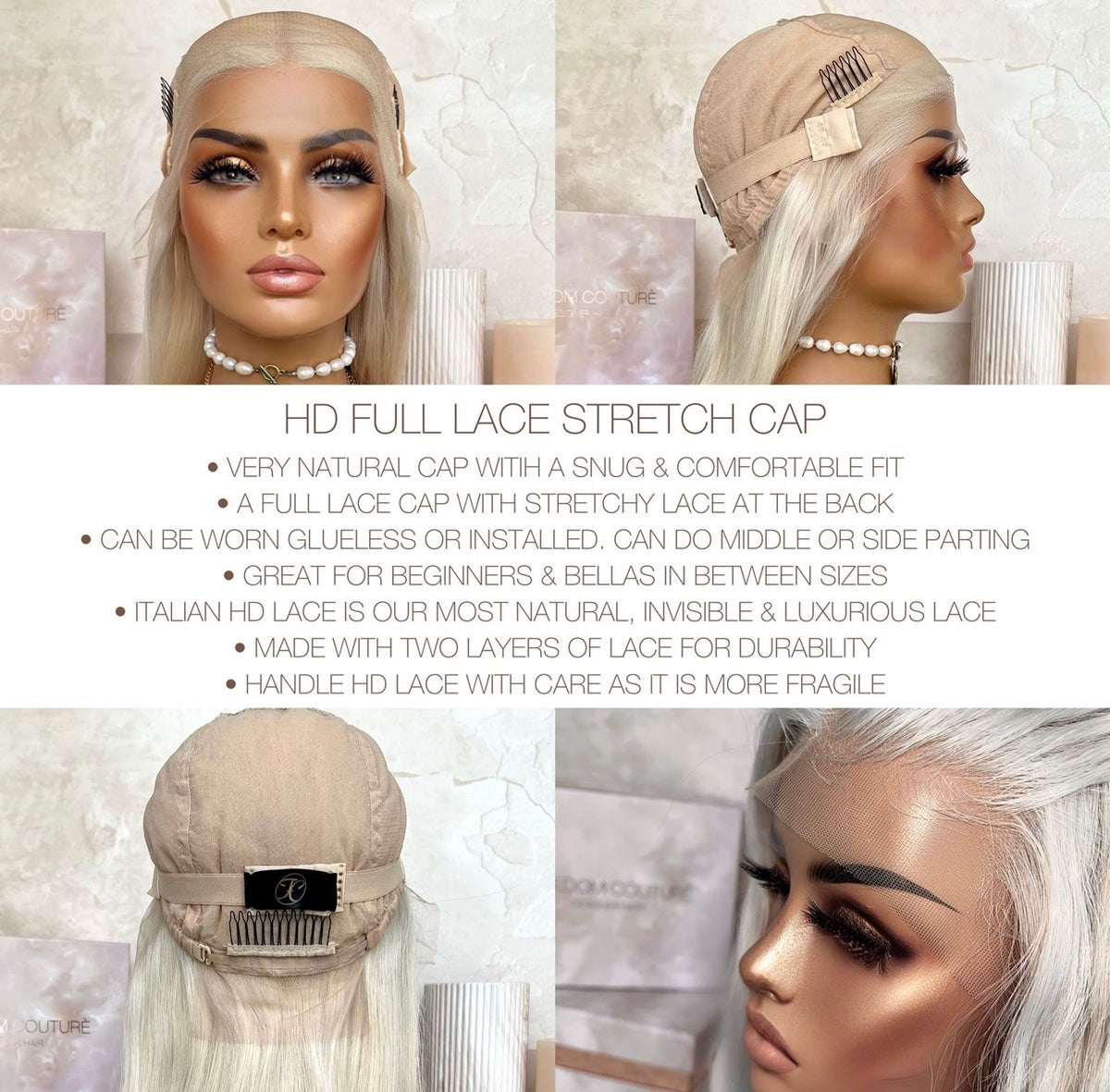 KIM BOB | HD FULL LACE STRETCH CAP