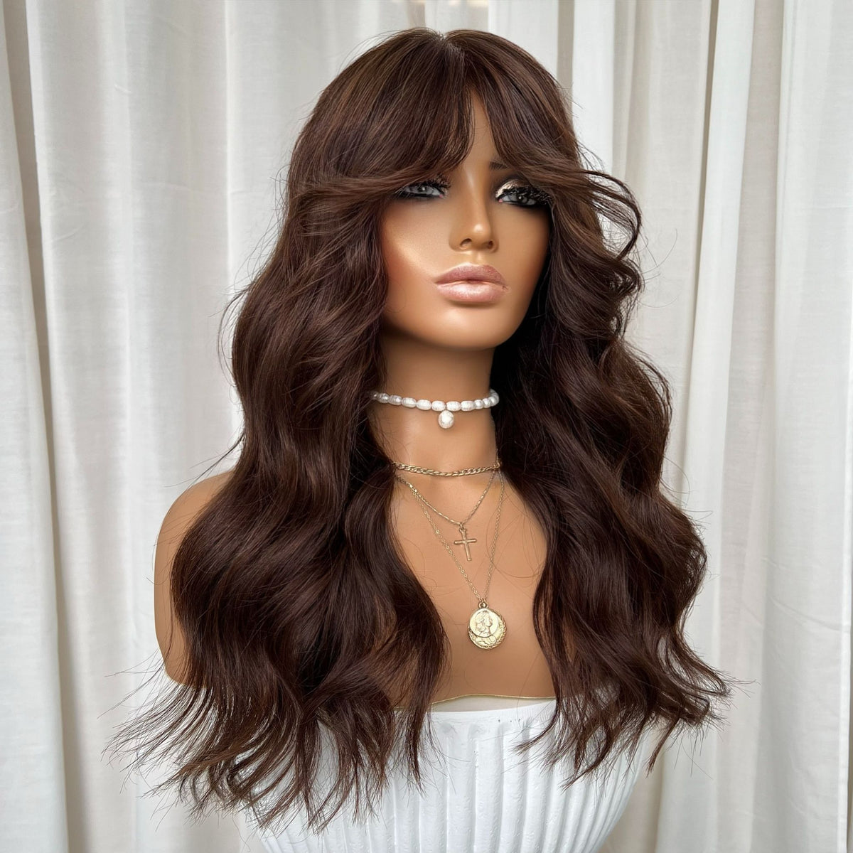 KING KYLIE DARK BROWN | HD FULL LACE STRETCH CAP