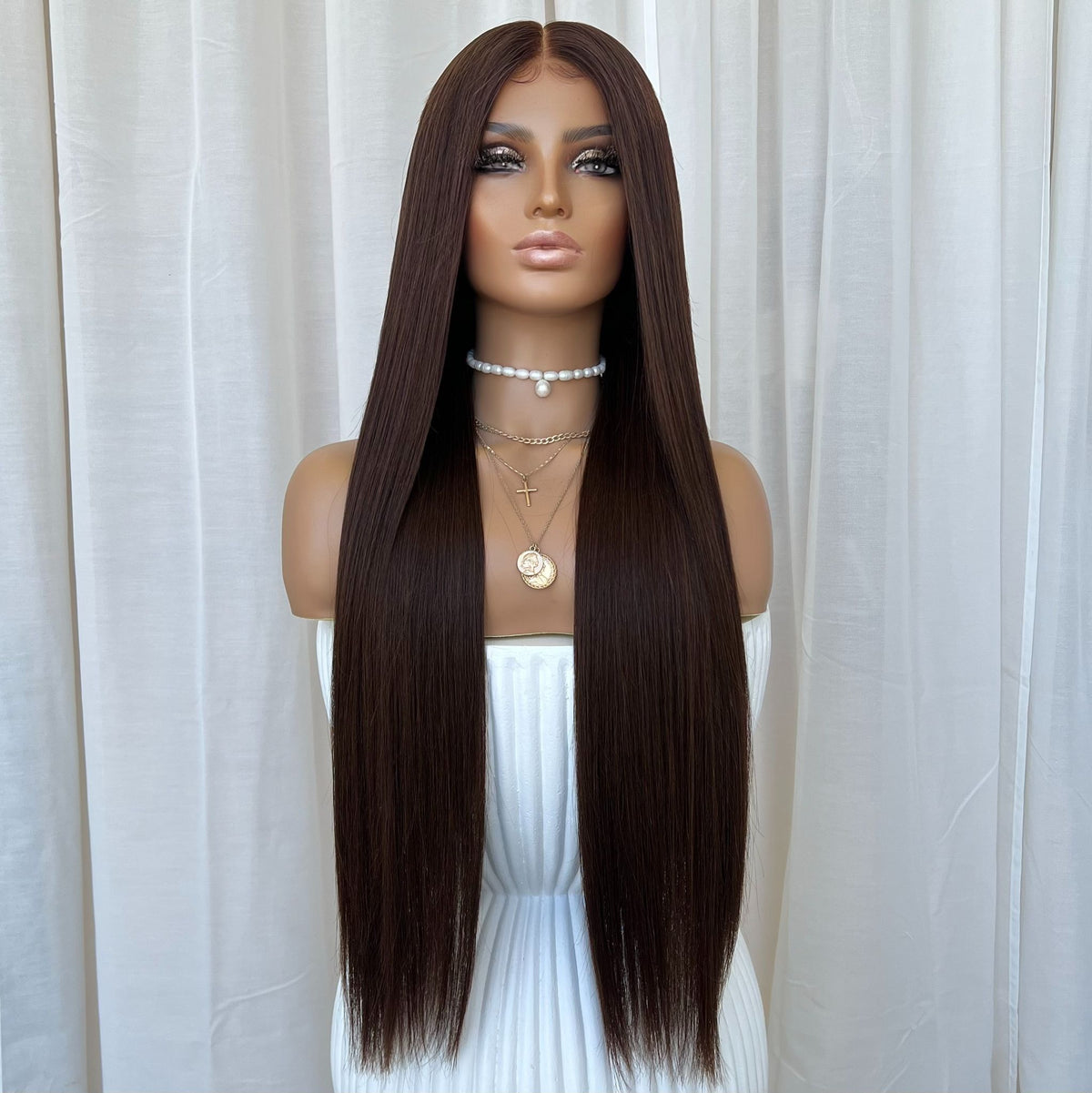 KING KYLIE DARK BROWN | HD FULL LACE STRETCH CAP
